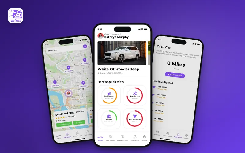 CarPrime app screens
